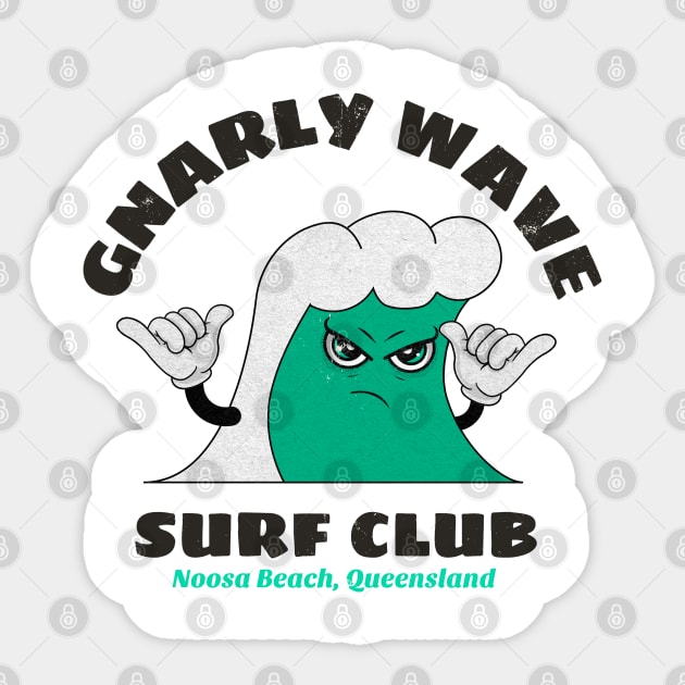 Gnarly wave Surf club Sticker by SashaShuba